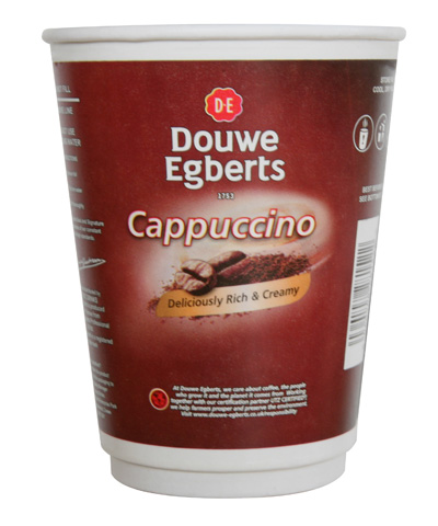 12oz paper incup - Douwe Egberts Cappuccino